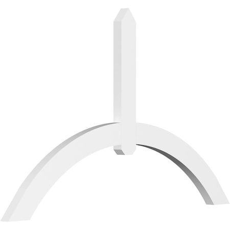 Ekena Millwork Archdale Architectural Grade PVC Gable Bracket, 60"W x 37 1/2"H x 2"D x 4"F, 15/12 Pitch GBP060X38X0204ARC00